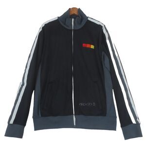 Volkl Track Jacket Mens Large Black Fleece‎ Lined Full Zip Logo Tecnica Marker